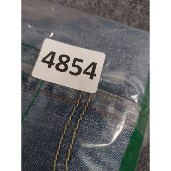 Levis 541 Jeans Mens 39x32 Blue Ahtletic Taper Medium Wash Fade Whiskered Grunge - Picture 13 of 13